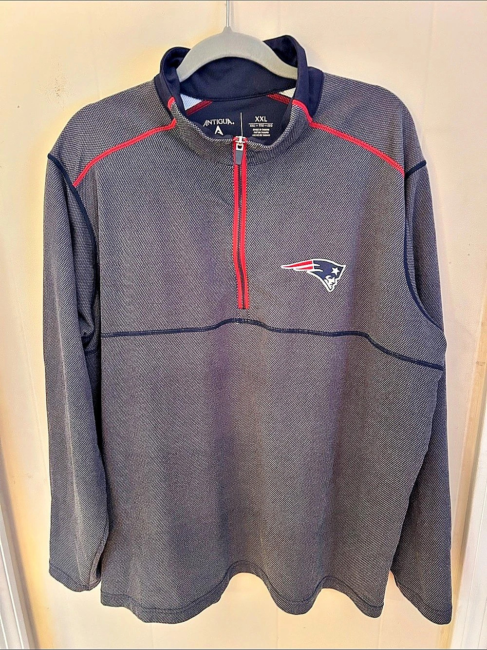 Antigua New England Patriots Quarter-Zip Pullover